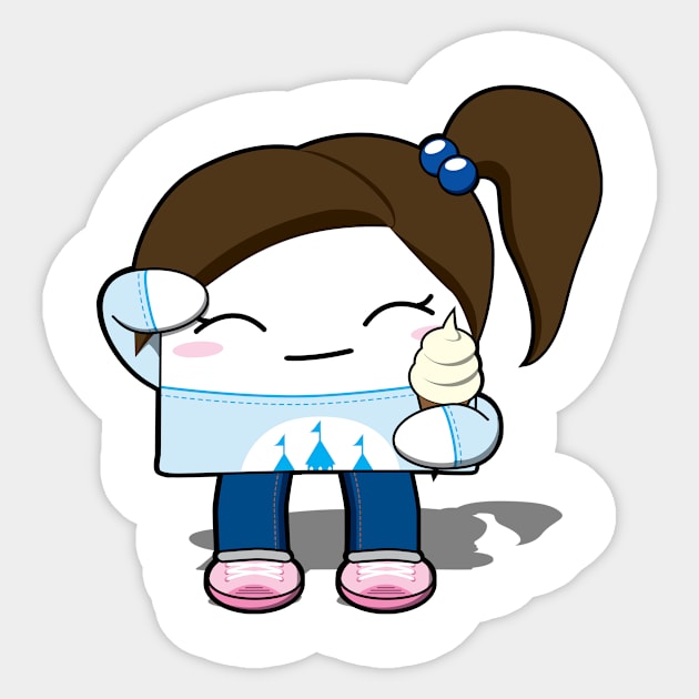 Kawaii Ice Cream Sticker by Bacacegua